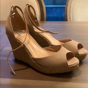 Schutz Nude Wedge Sandal